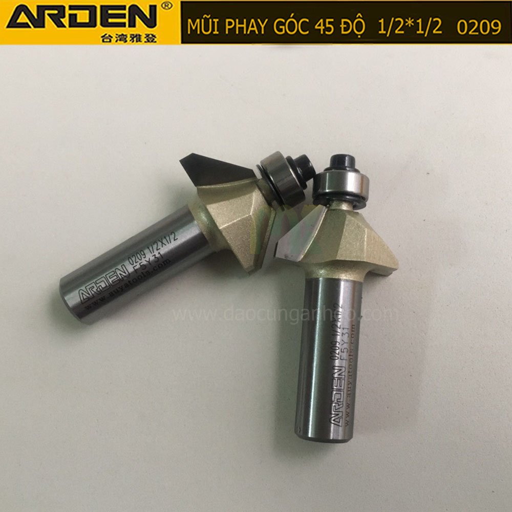 [HCM]Mũi phay góc 45 độ ARDEN 1/2*1/2 0209 Cốt 12.7mm