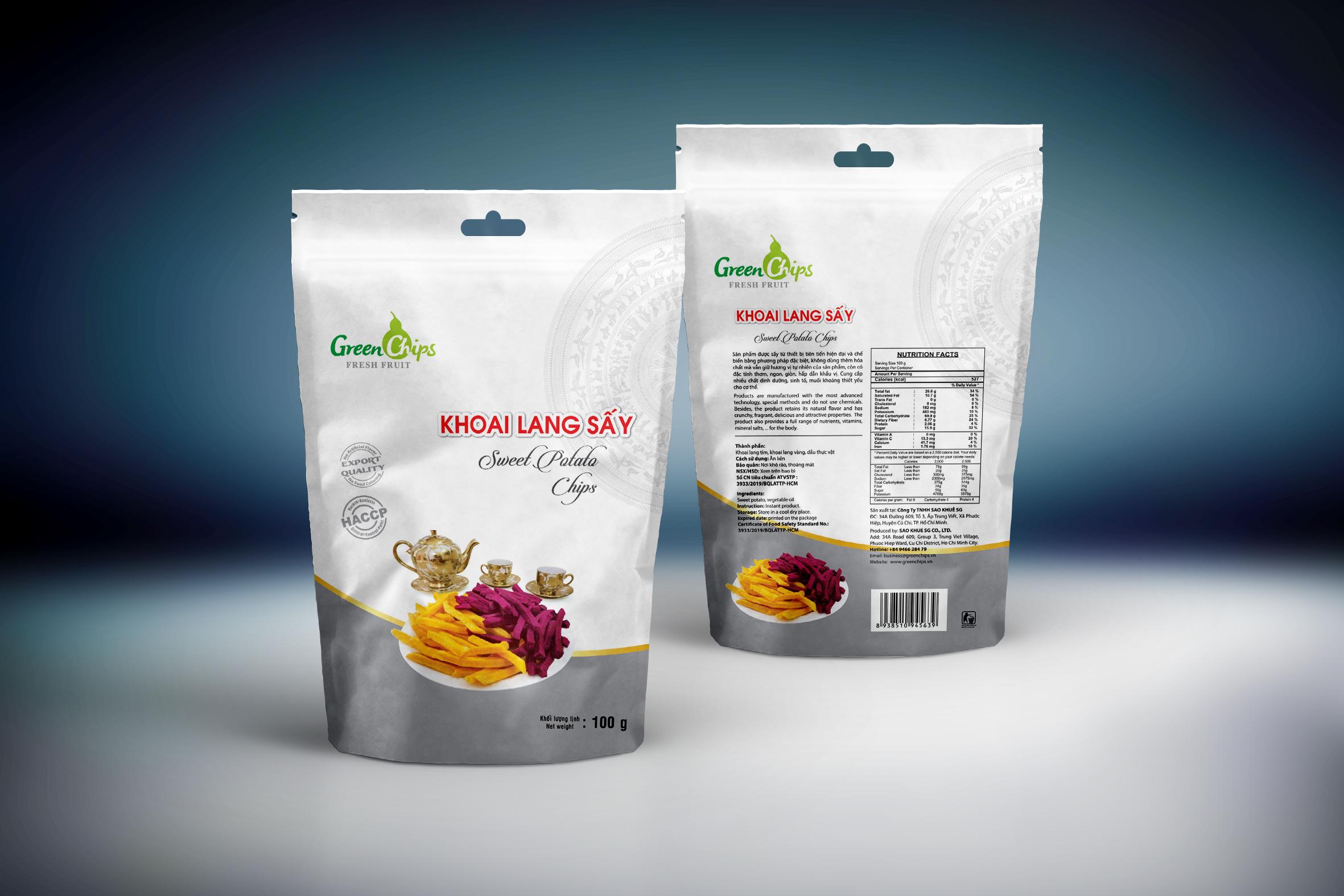 Khoai lang sấy 100 gram - Green Chips