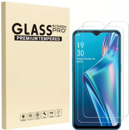 Kính cường lực trong suốt Oppo A12 (Kèm miếng lau)