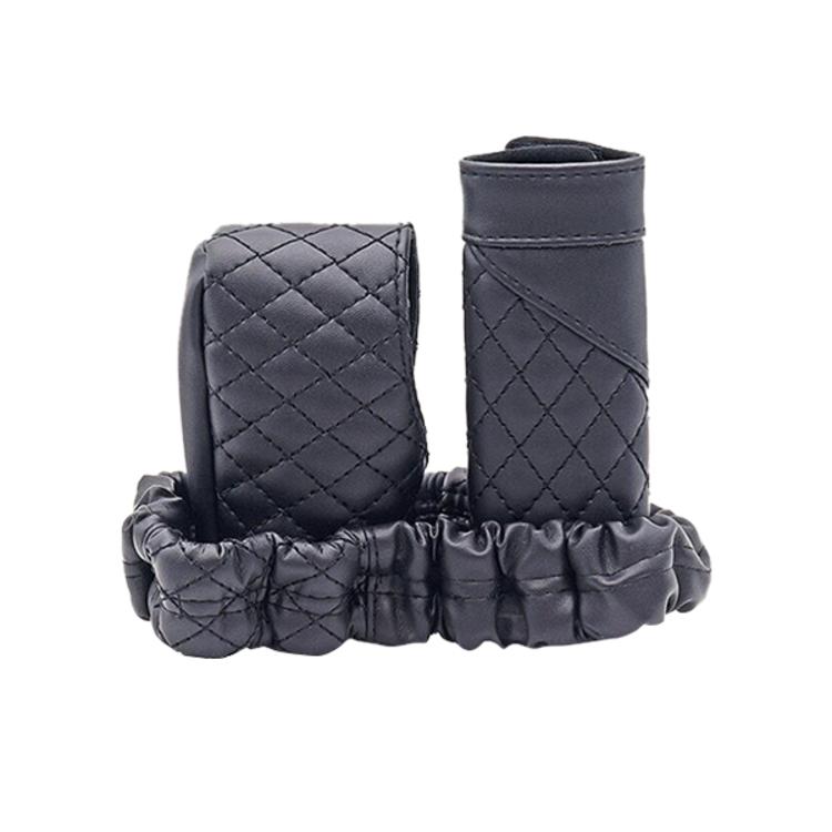 Bọc cần số và tay thắng bọc da xe ô tô, xe hơi cao cấp C1001 (Màu Ghi)