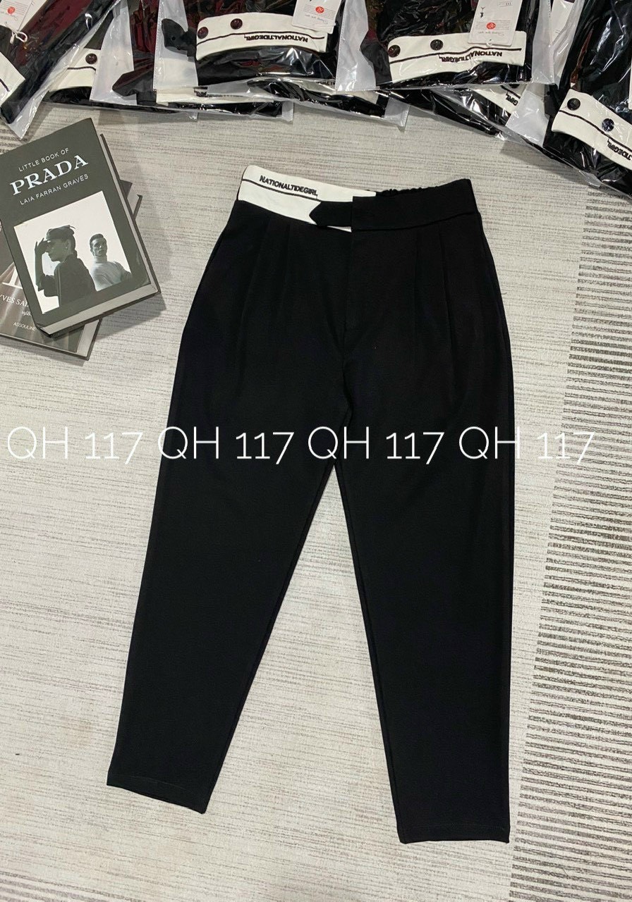 Quần baggy nữ công sở cạp chun
