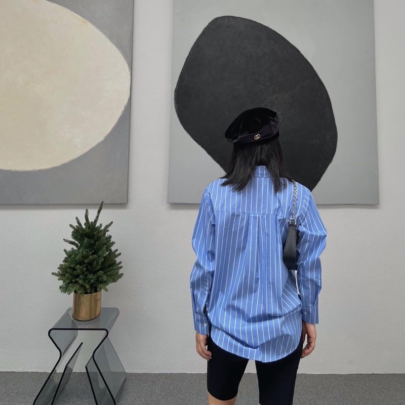 Áo sơ mi Nữ SATHY sọc cá tính ( STRIPEDV2 SHIRT)