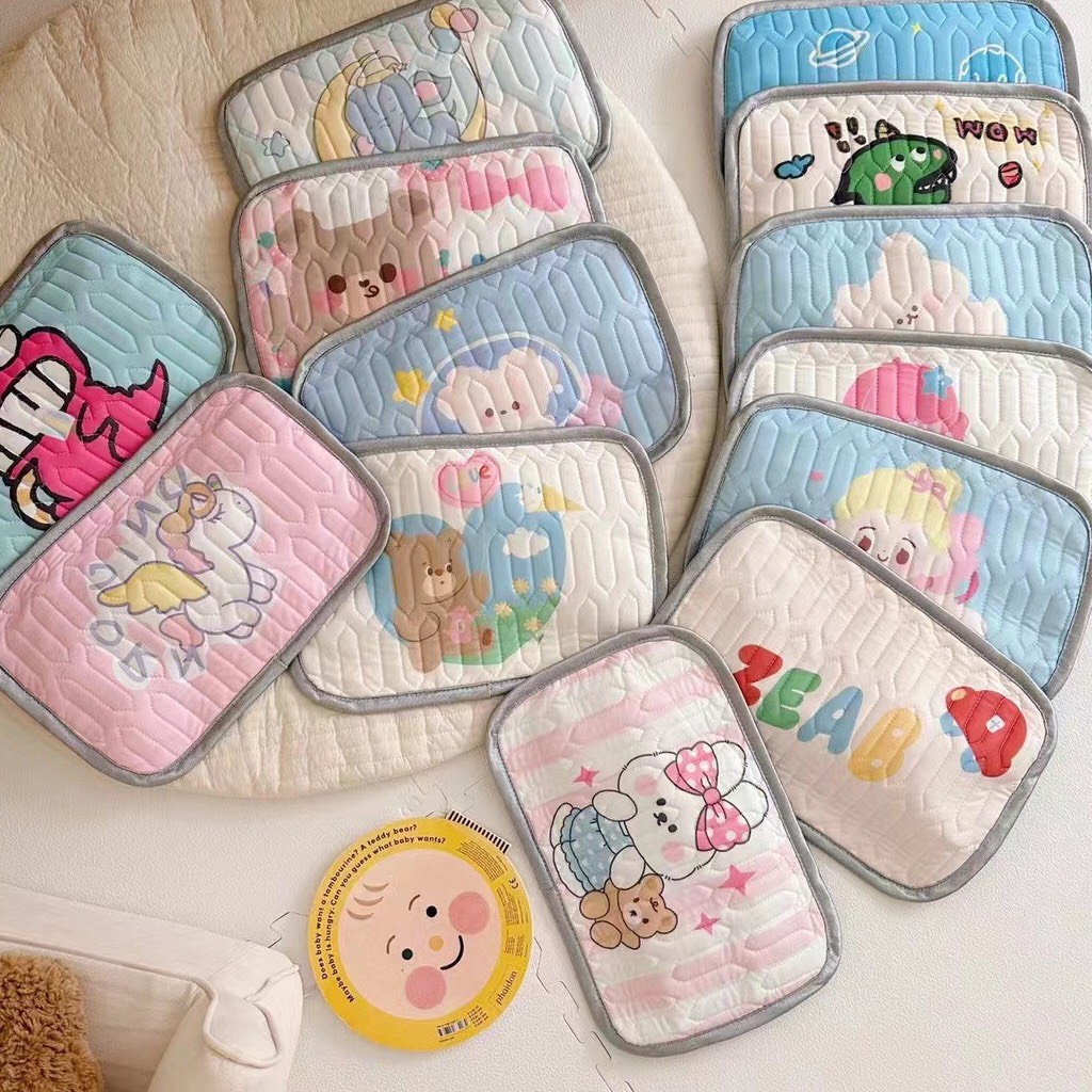 {Tặng kèm gối}Chiếu điều hòa cao su non cho bé, chiếu trẻ em nằm mát lưng