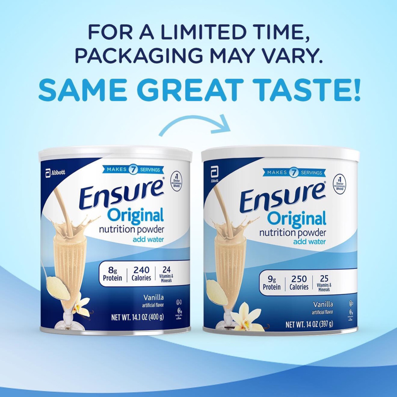 [HÀNG AIR, CÓ BILL] SỮA BỘT ENSURE ORIGINAL NUTRITION POWER 397g MỸ