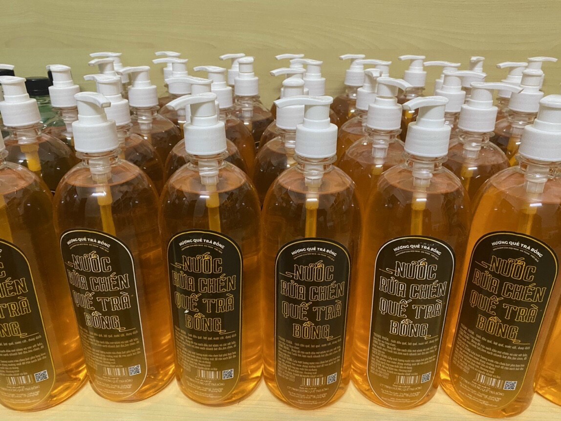 Nước Rửa Chén Hương Quế Trà Bồng 1 Lít
