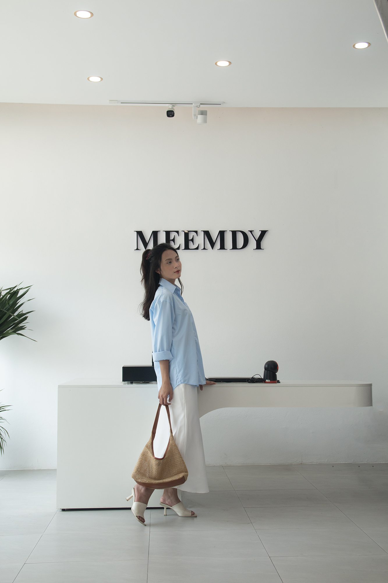 Chân váy lụa vân gỗ nữ dài Meemdy 2 lớp nhiều màu