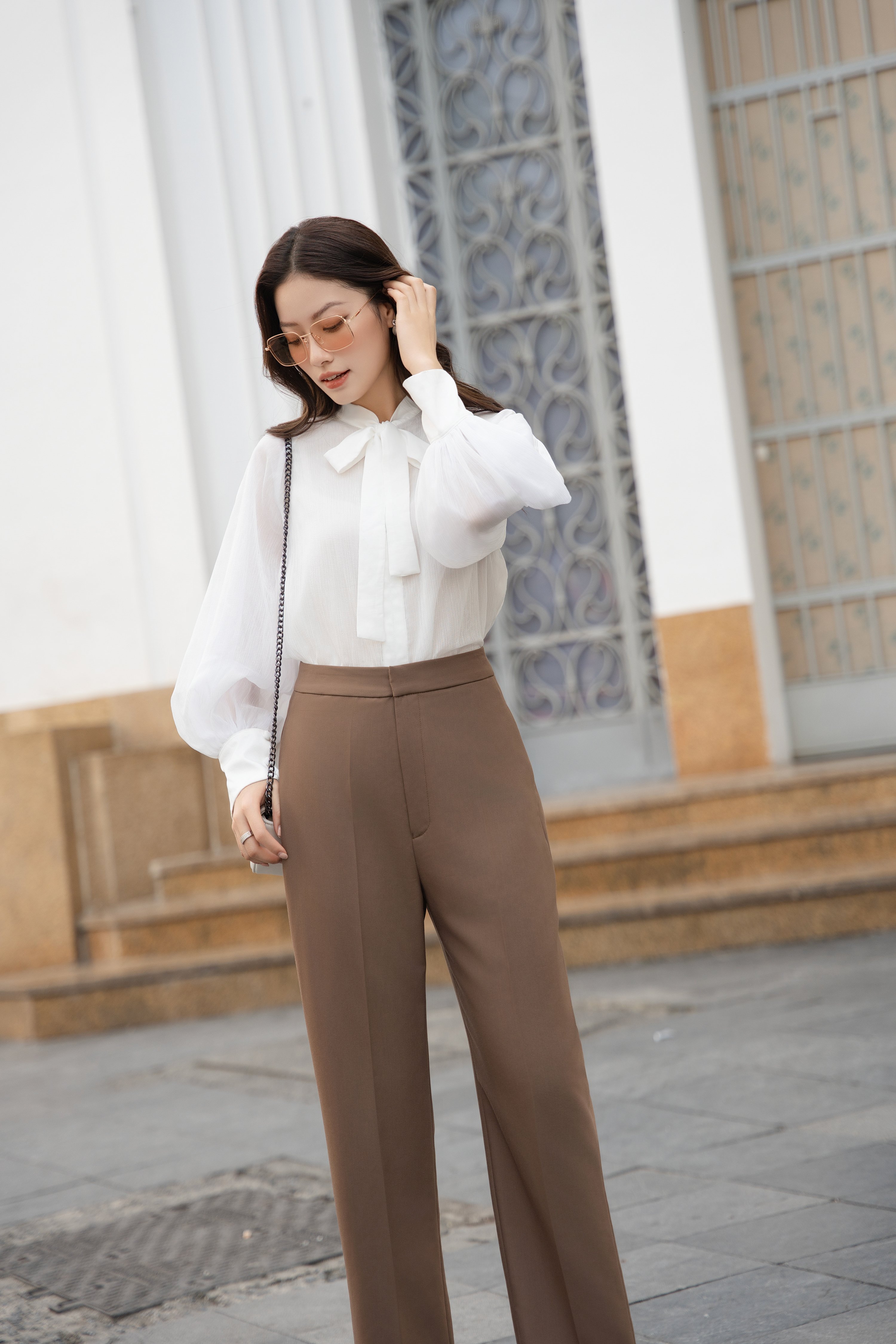 Voucher siêu sale 15% OLV - Quần Mabel Khaki Pants