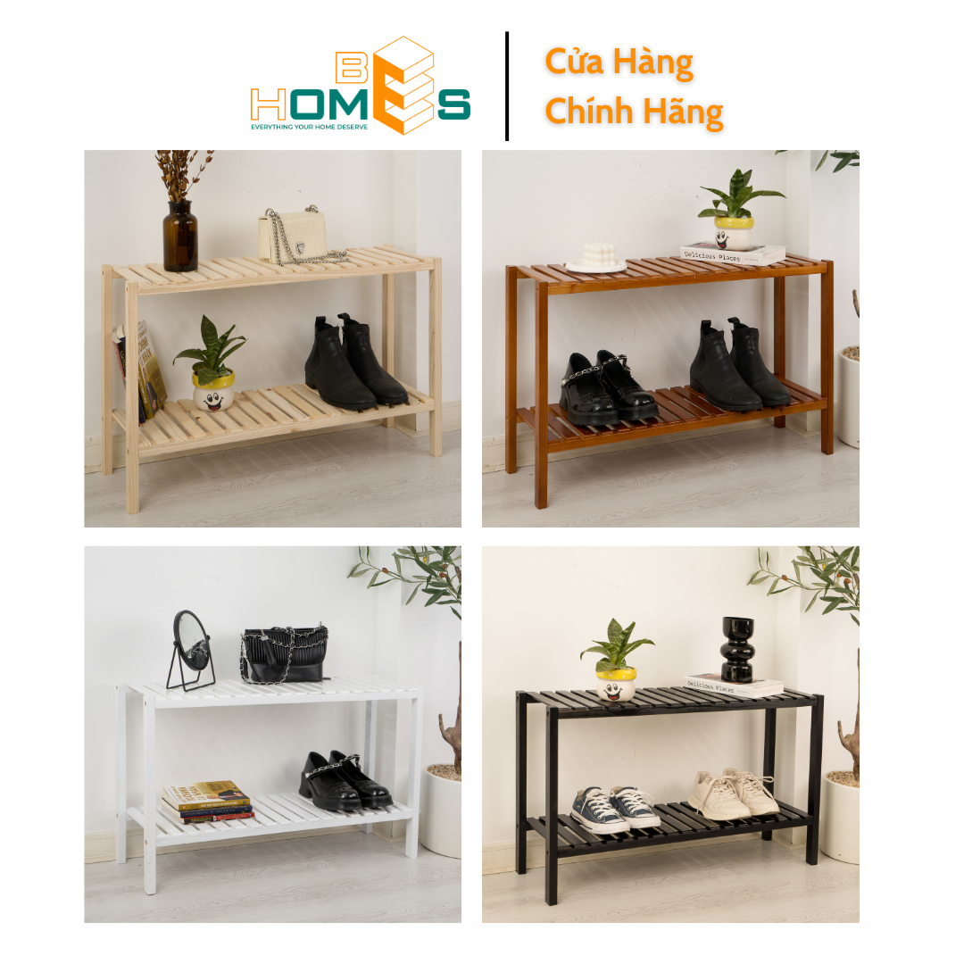 Kệ giày gỗ BEHOMES 2 tầng 80cm