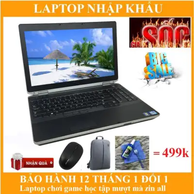 Laptop Dell Latitude E6520 i7  Ram 8GB SSD 128GB chơi game + lập trình + đồ họa ổn tặng kèm tay chơi game.