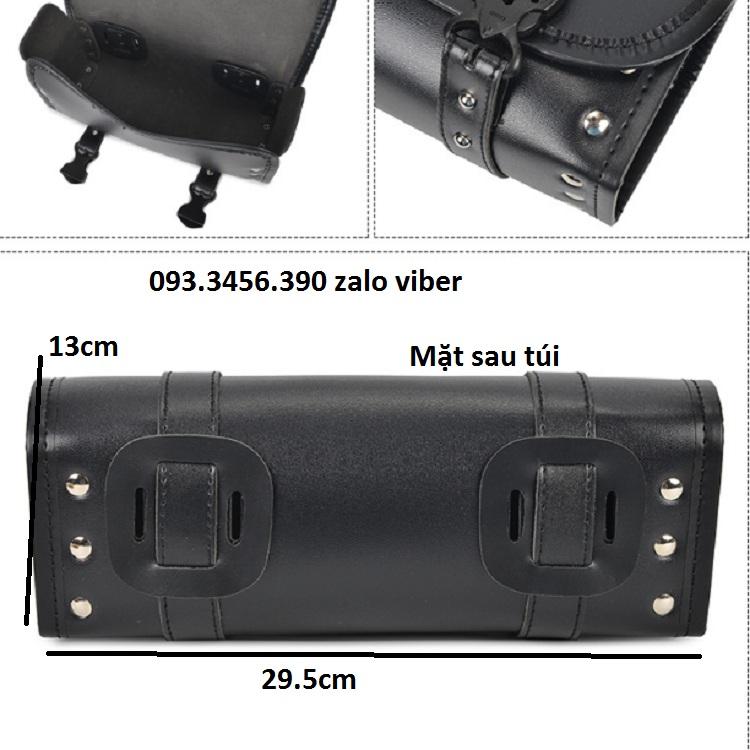 [HCM]Túi da treo xe khóa bấm