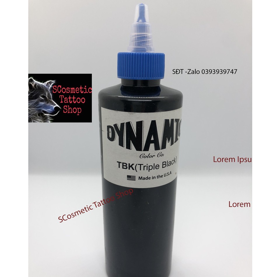 Mực Xăm Dynamic TBK USA 8oz Chính Hãng