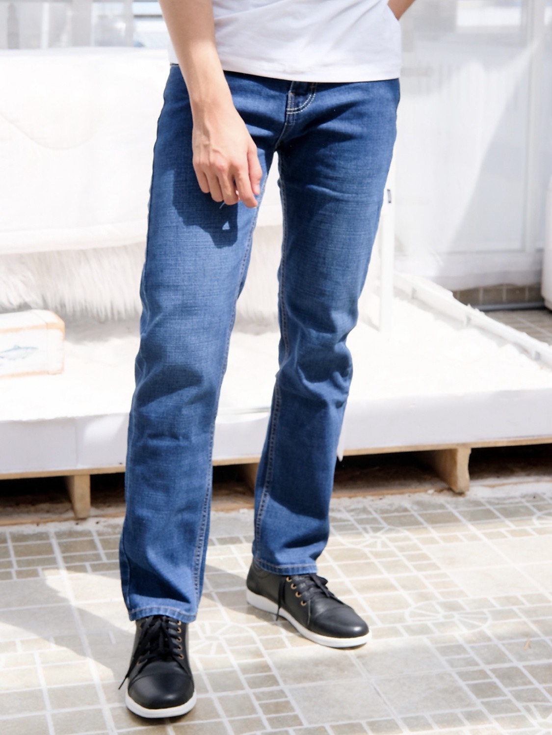 Quần dài jean nam ống suông 10