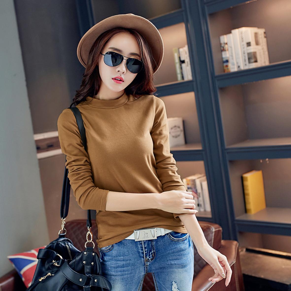 Áo giữ nhiệt nữ - cổ 3 phân phong cách Hàn Quốc