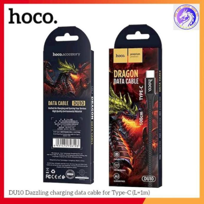 Cáp sạc nhanh 3A Hoco DU10 type c BH 12 tháng 1 đổi 1