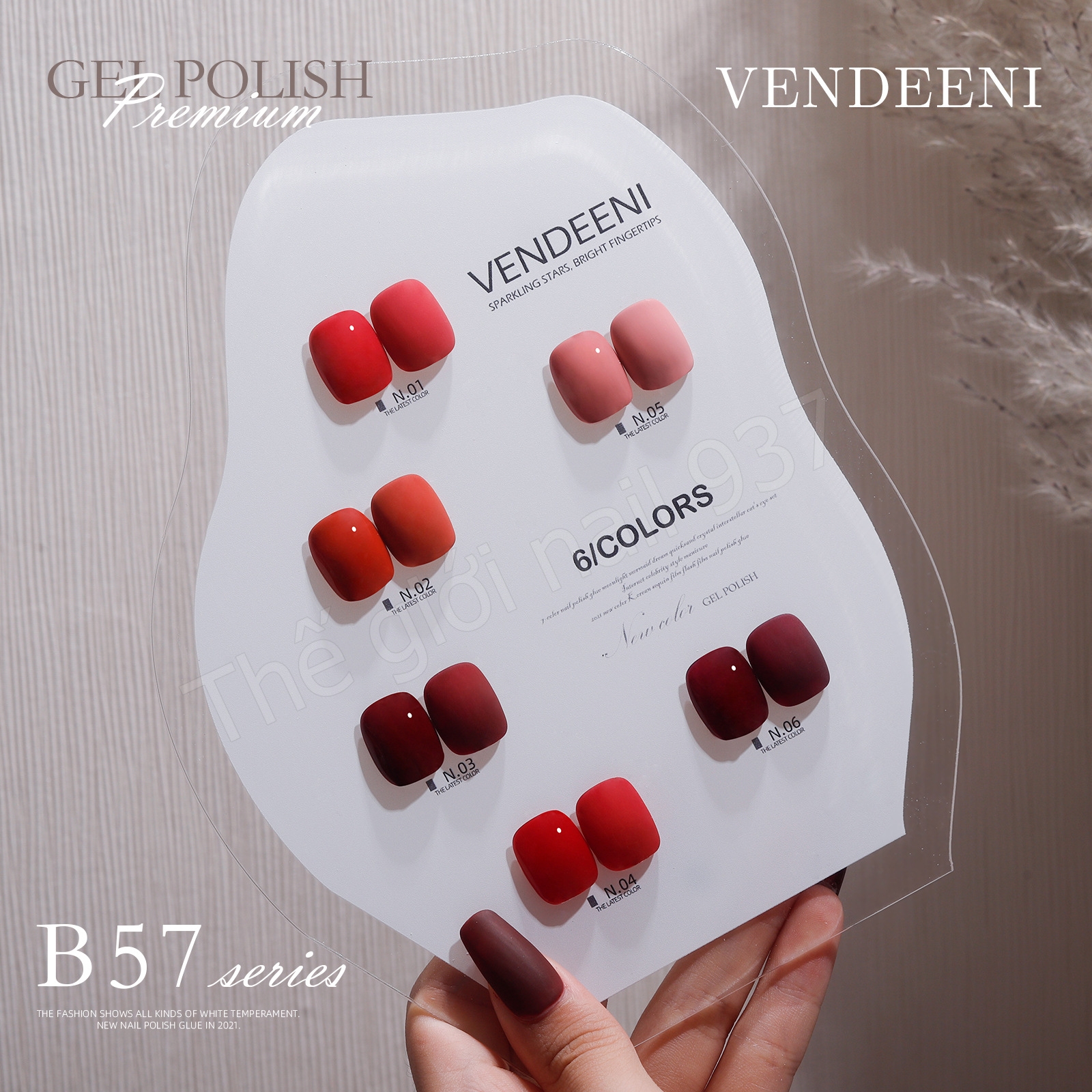 Sơn gel vendeeni chai đỏ mã b57 - 15ml - lẻ màu