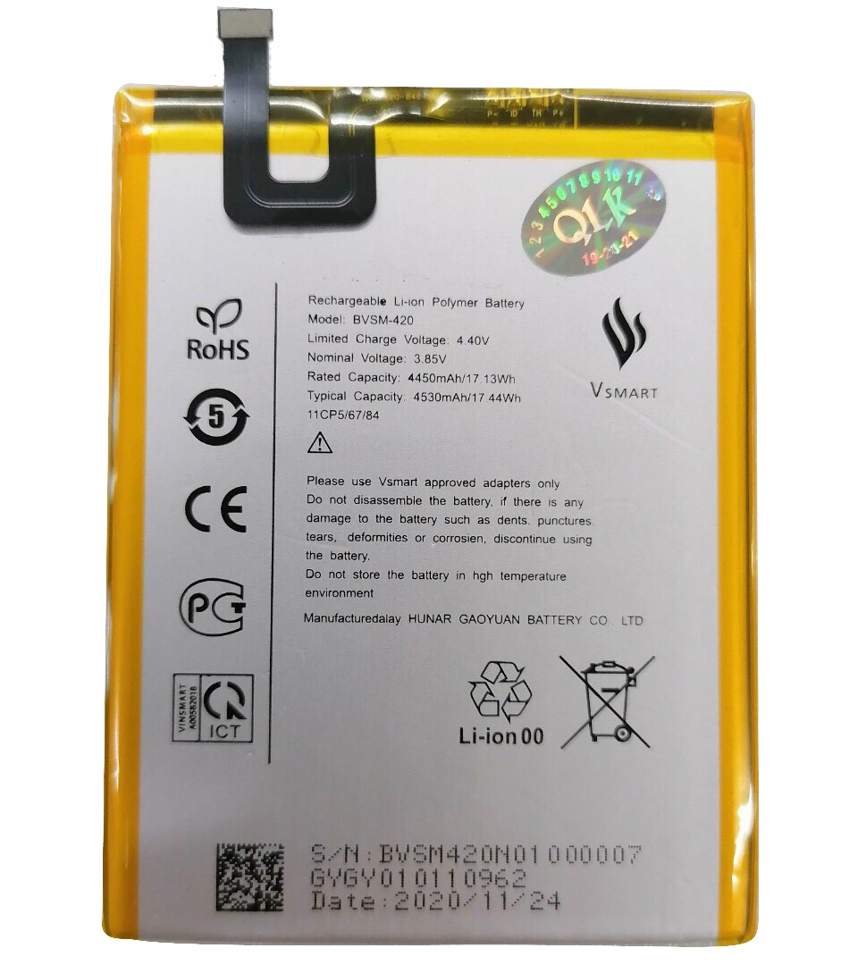 Pin Vsmart Joy 2 Plus / Joy 3 BVSM-420 bảo hành đổi mới