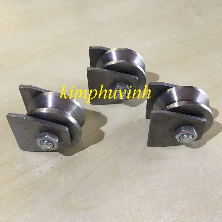 01 cái - 40mm bánh xe sắt - bánh xe cửa trượt - bánh xe rãnh v