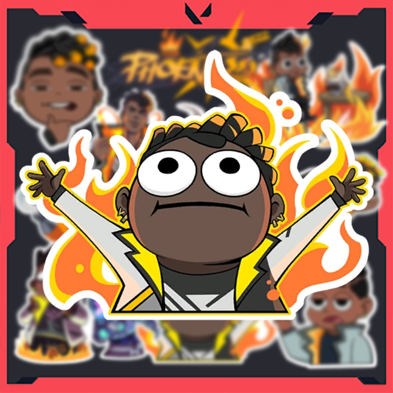 Sticker Valorant - Hình dán Agent Phoenix (set 12 hình)