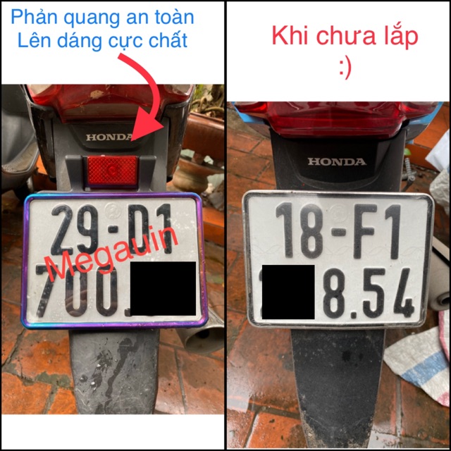 Bát biển tam giác Thái lan (pát , pass bảng số) Dream, Wave, Sirius có phản quang
