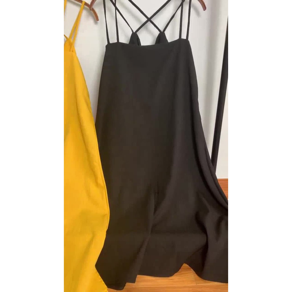 Váy Maxi đan lưng chất đũi xước đi biển