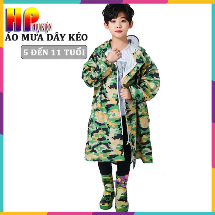 Áo mưa dây kéo trẻ em cao cấp rando / kara house