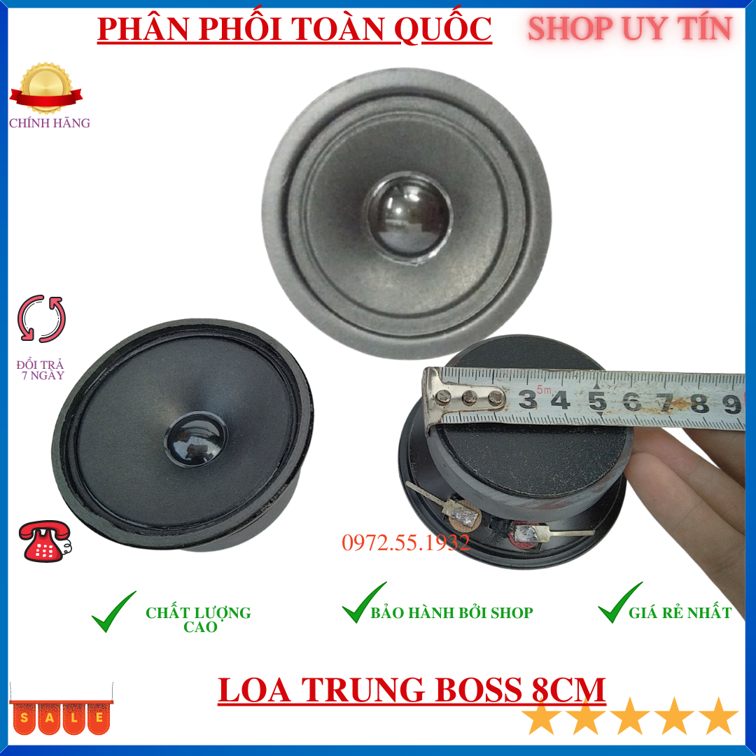 Loa trung boss 8cm xịn đẹp - giá 2 chiếc
