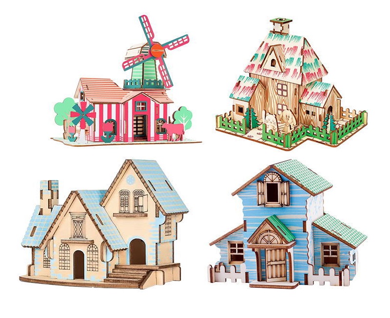 Mô Hình lắp ráp gỗ 3D - Nhà Vườn Mùa Xuân