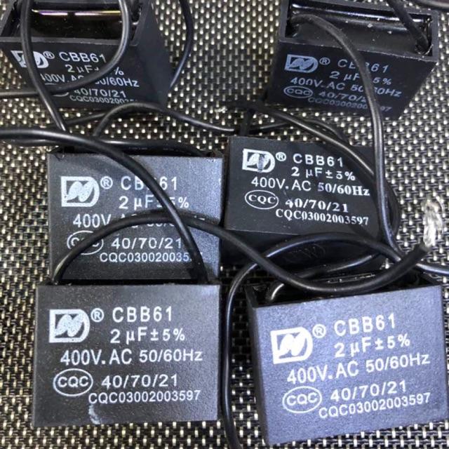5 tụ quạt 2uF 400V
