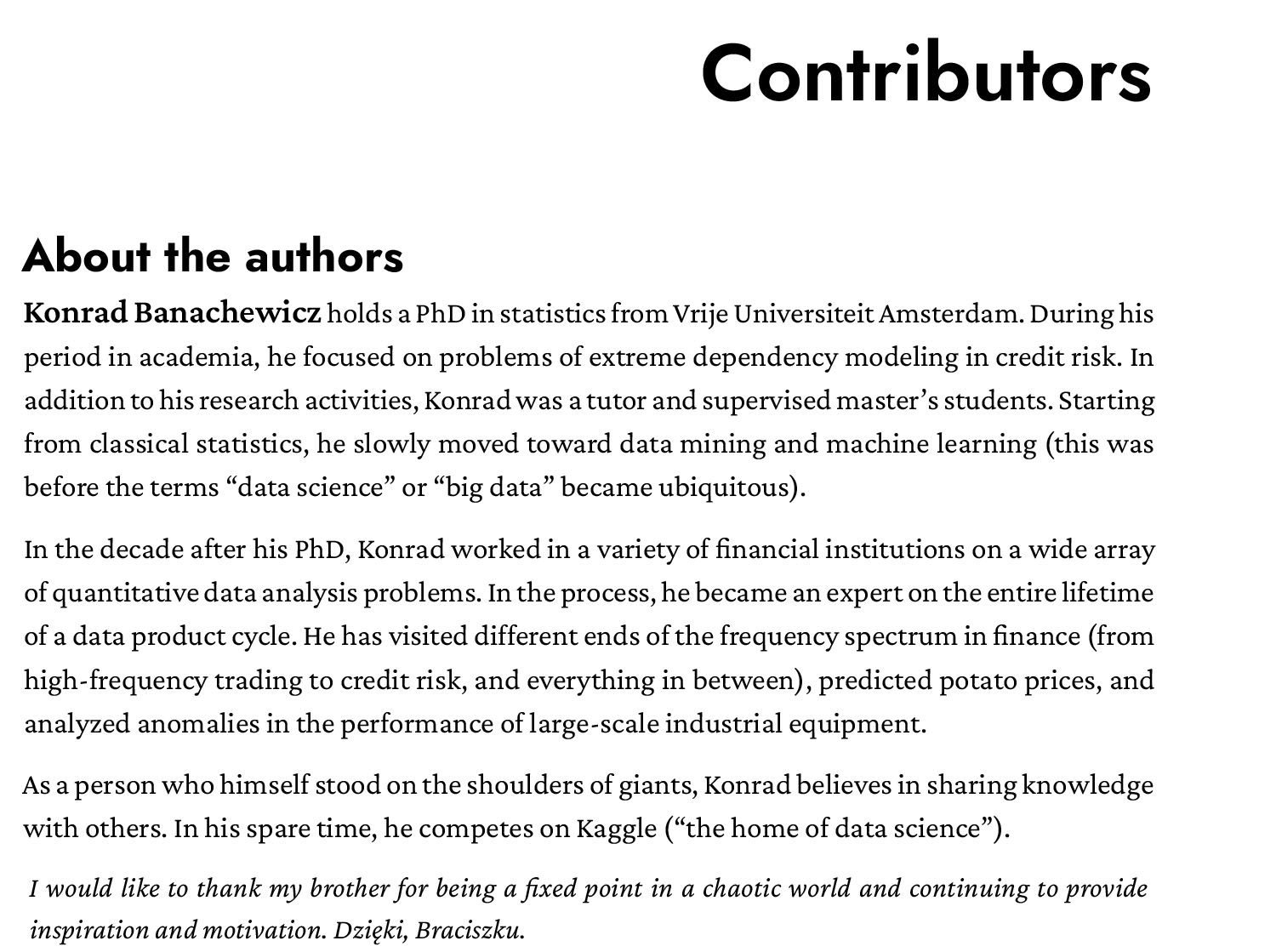 The Kaggle Book Data analysis and machine learning