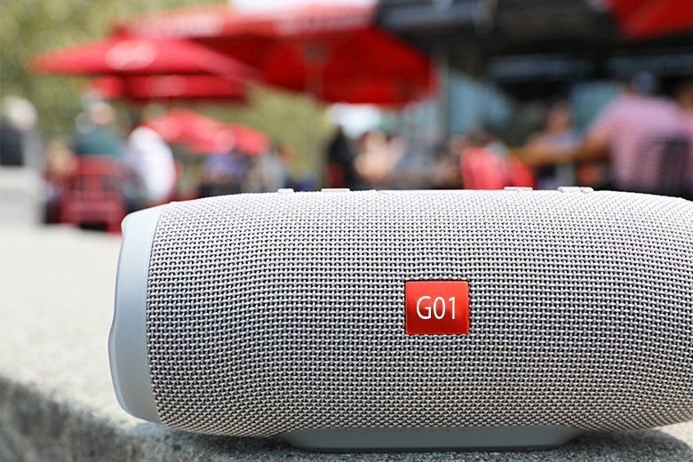 Loa bluetooth di động GROWNTECH - C2+ plus, Loa nghe nhạc chống nước kiêm pin dự phòng 6000mah sạc cho điện thoại, thẻ nhớ, 3.5 mm