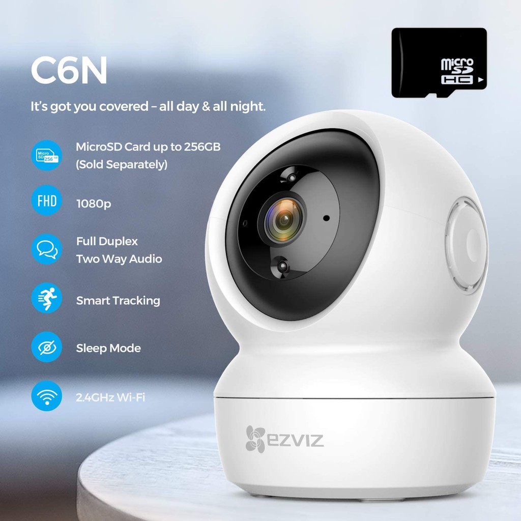 Camera Xoay 360 Wifi Ezviz C6N 1080p (Tặng thẻ nhớ)