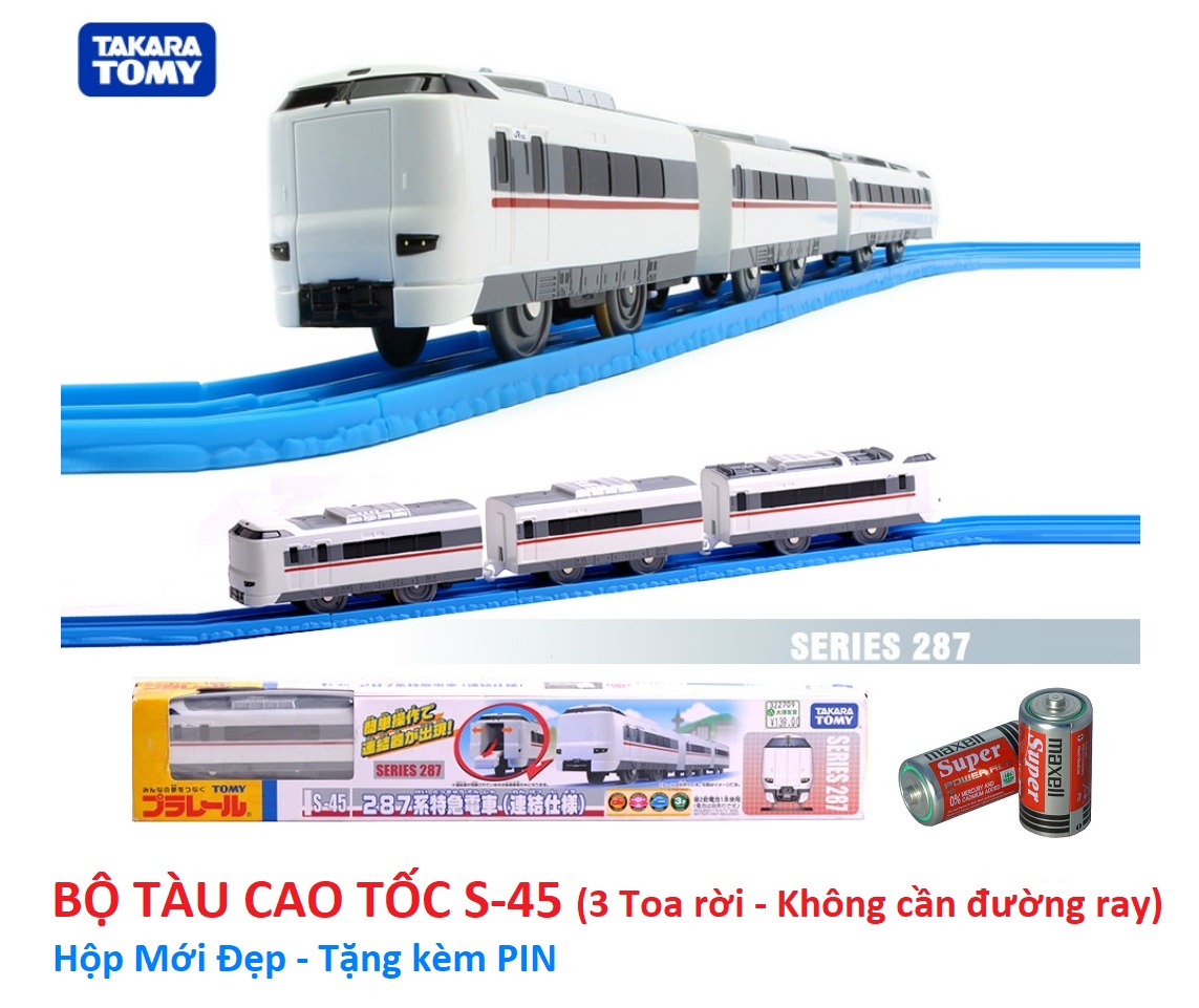 HỘP MỚI Bộ tàu cao tốc S-45 gồm 3 toa rời KÈM PIN