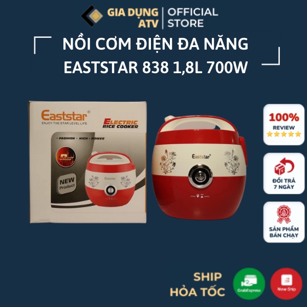 Nồi cơm điện đa năng , nồi cơm điện thông minh , nồi cơm điện chống dính , nồi cơm điện nắp gài , nồi cơm điện cho 5 người ăn , nồi cơm điện thông minh EASTSTAR-838 1,8L chống dính cho 5 6 người ăn
