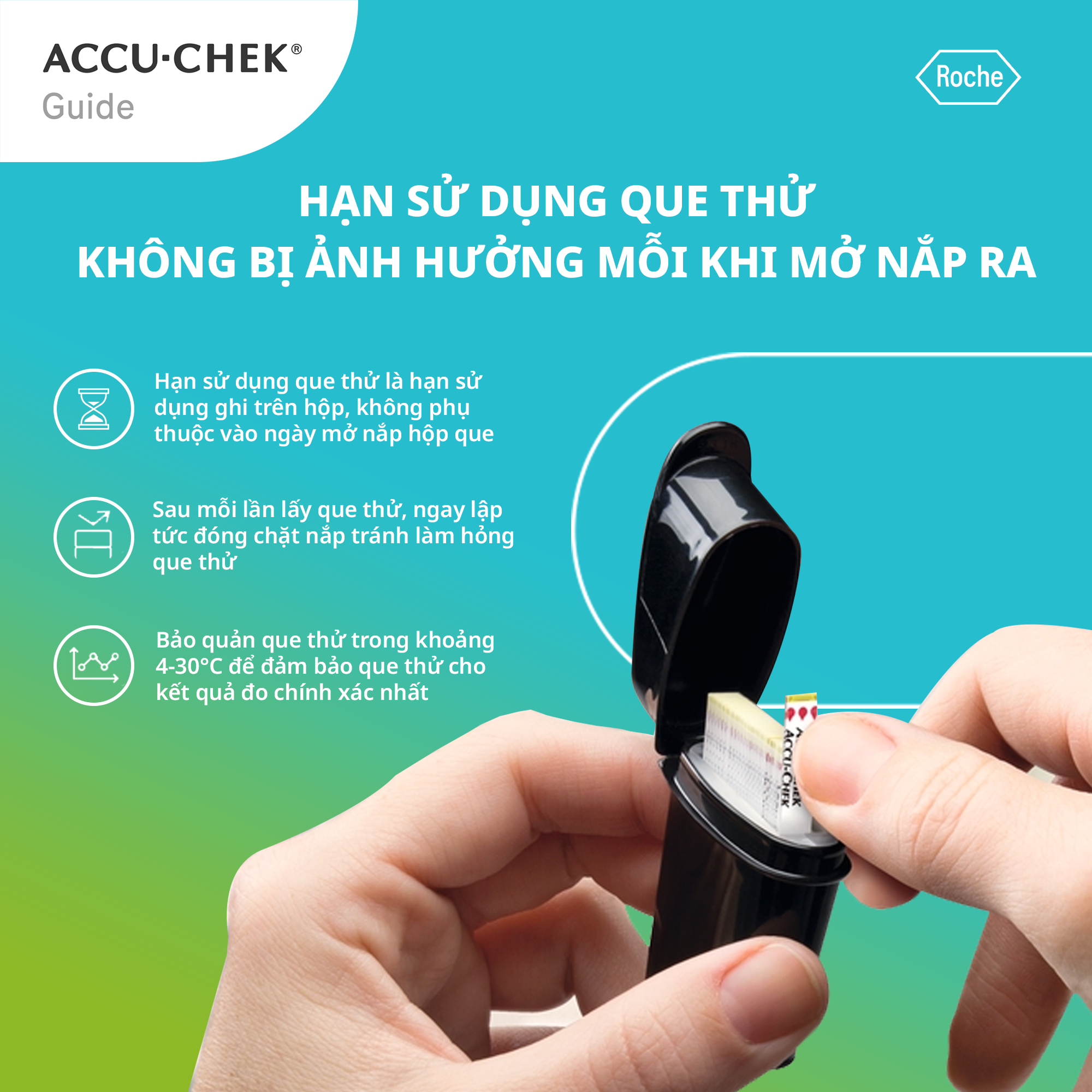 Hộp 50 Que Thử Đường Huyết ACCU-CHEK® Guide