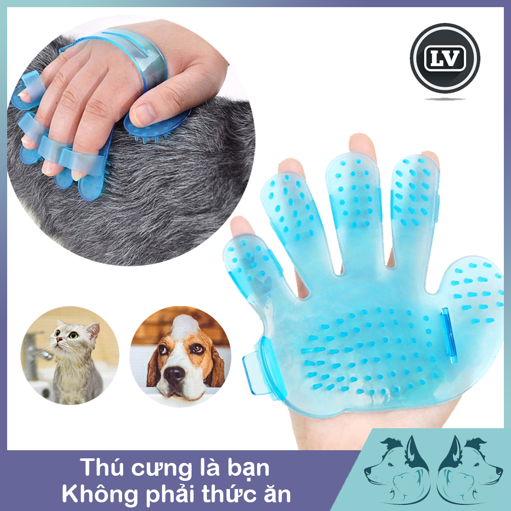 Găng tay tắm cho chó Phụ kiện Long Vũ