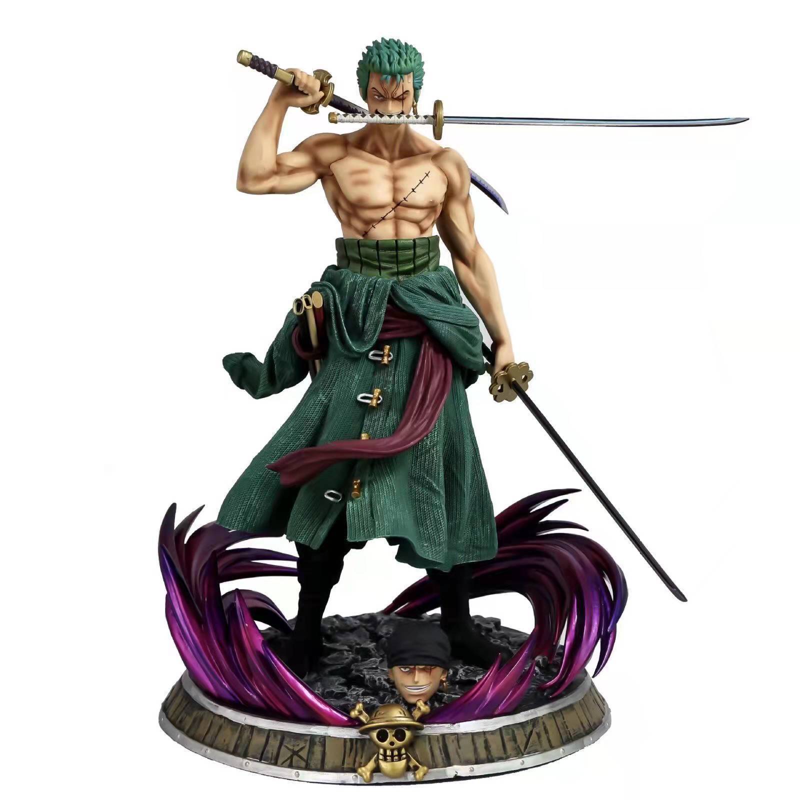 Mô hình Nhân vật Zoro Tam Kiếm trên mái ngói rồng One Piece
