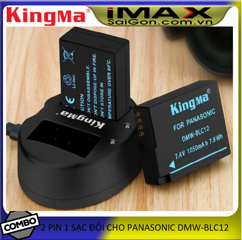 Bộ 2 pin 1 sạc đôi Kingma cho Pin DMW-BLC12