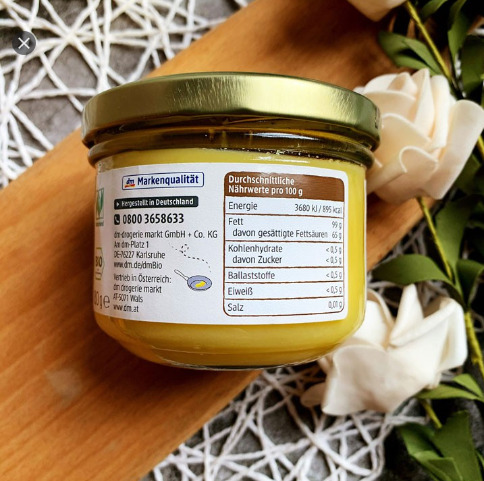 Bơ Ghee hữu cơ DM Bio Đức 180g