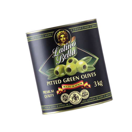 (Date 6/2025) Trái Ôliu Xanh Tách Hạt Ngâm Nguyên Quả Hiệu Latino Bella 3Kg/ Hộp