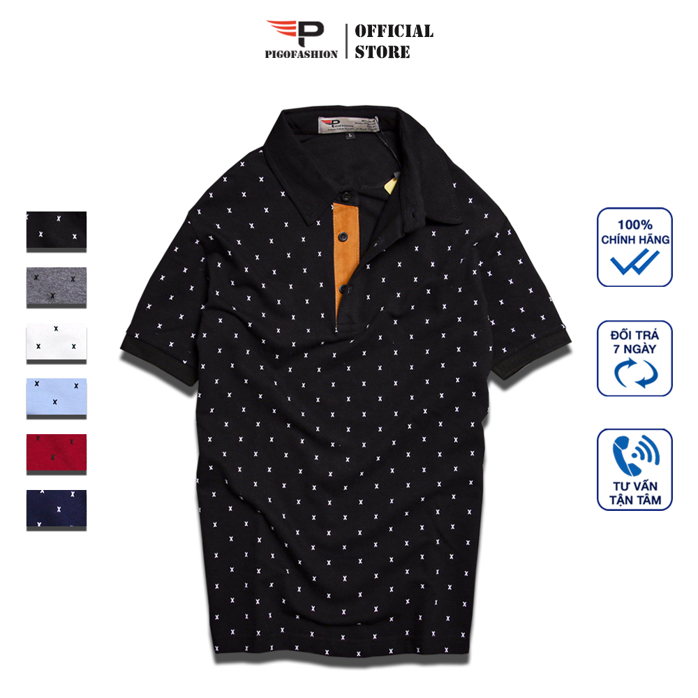 Áo Thun Nam Pigo Fashion Form Đẹp Họa Tiết Chữ X Lịch Lãm Fs Gu02 (Chọn Màu)
