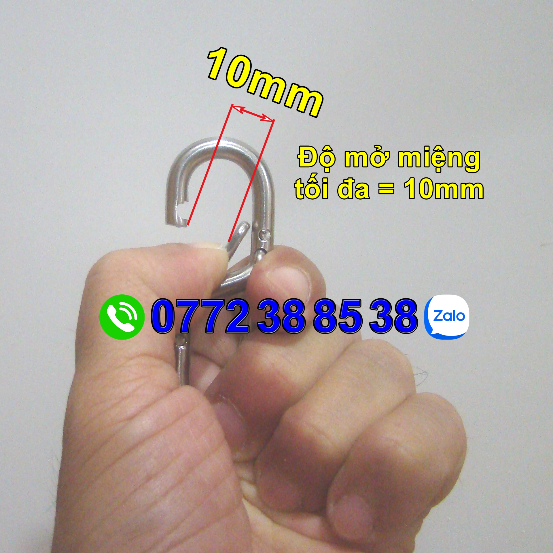 Móc khóa 2 đầu bằng inox (Móc khóa số 8, móc khóa chữ S)