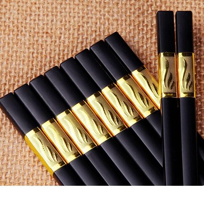Bộ 10 Đôi Đũa Mạ Vàng Cao Cấp.
