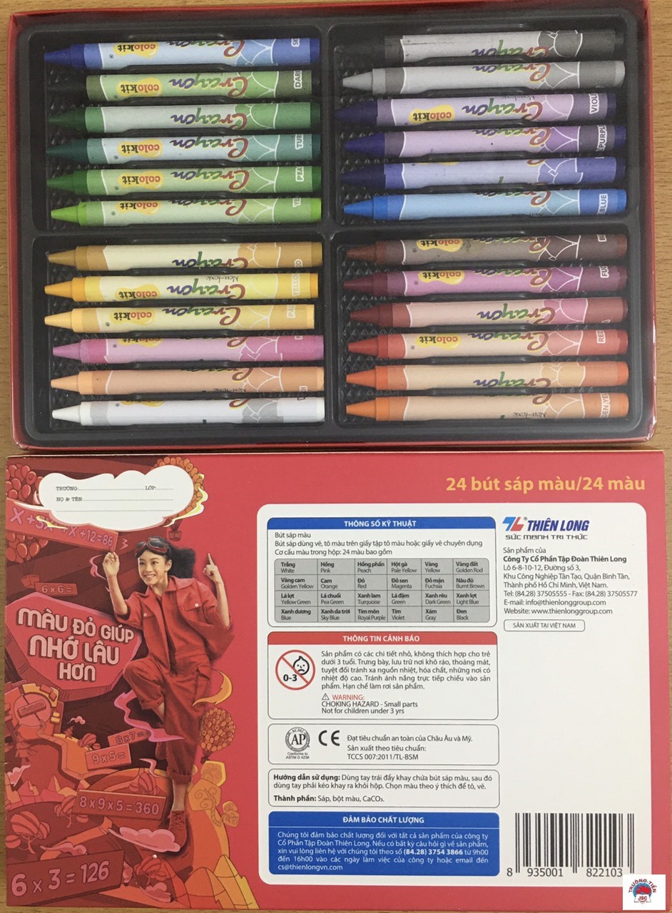 Bút sáp màu Colokit Thiên Long CR-C09 (24 màu)