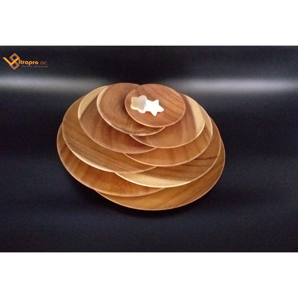 Đĩa Gỗ Keo, Đĩa Tròn 27cm