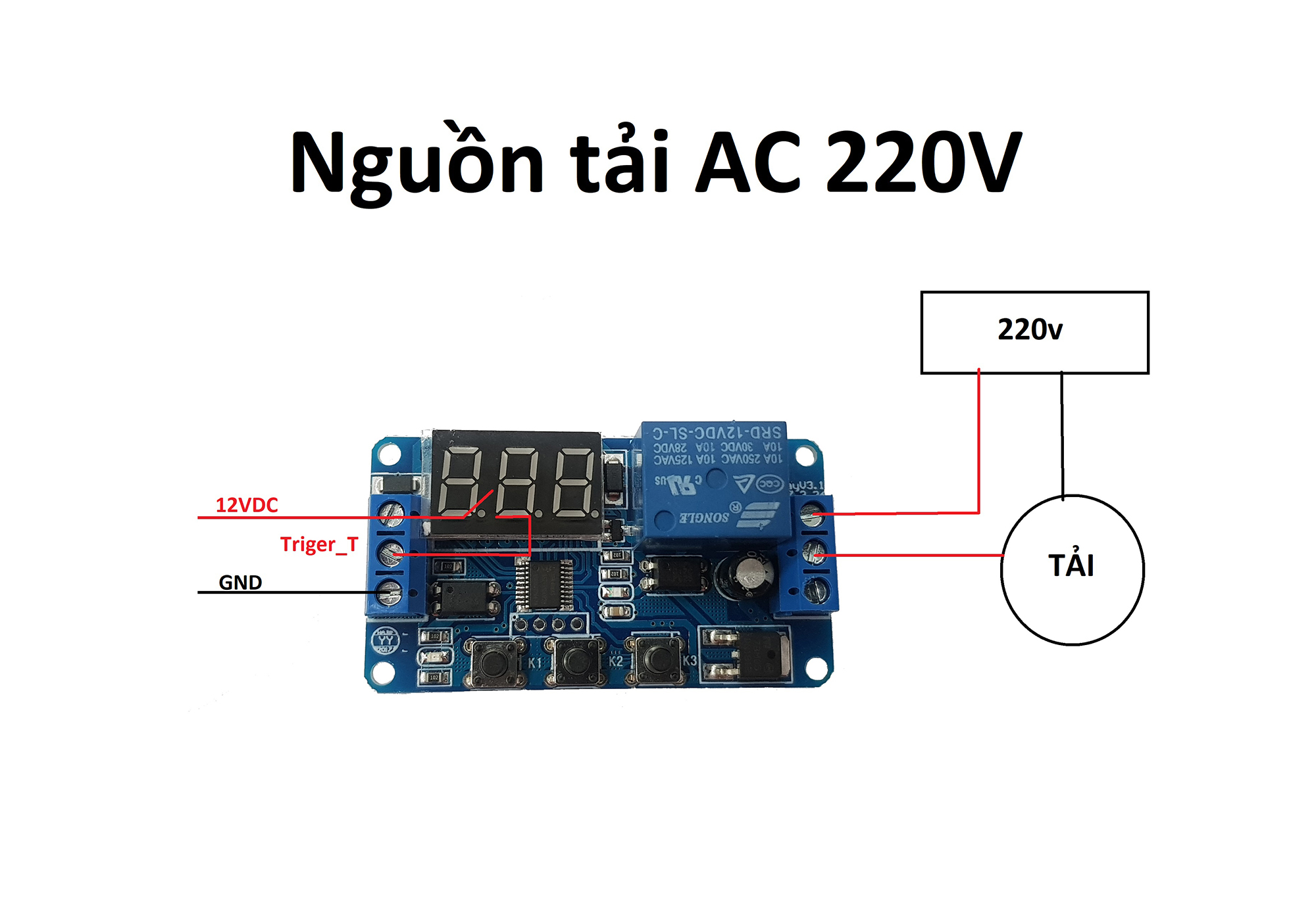 Mạch tạo trễ đóng ngắt Relay đa năng
