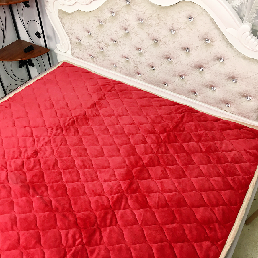 Thảm Nỉ Cừu Trải Giường/Trải Sàn ĐỎ TƯƠI sang chảnh,sang trọng