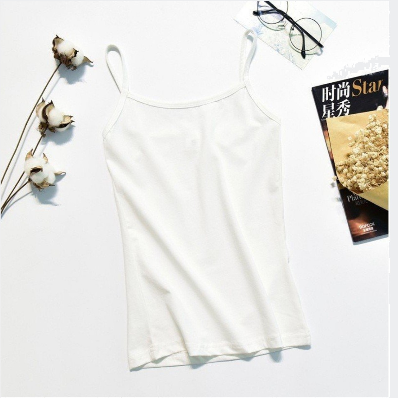 Áo Hai Dây Thun Cotton Co Giãn A2D