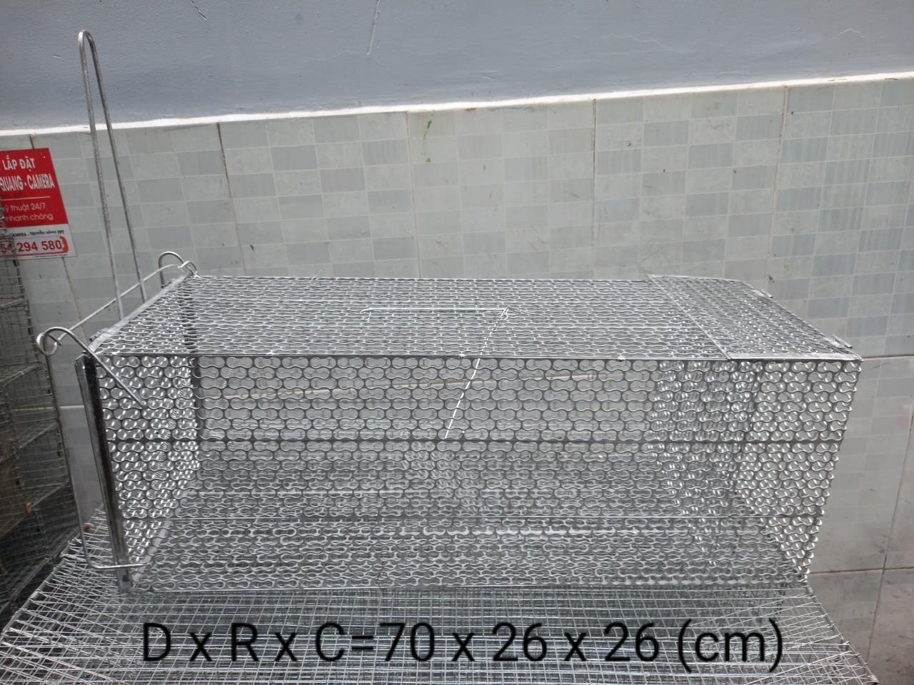 Lồng bẫy mèo, chồn loại đại dài 70 cm