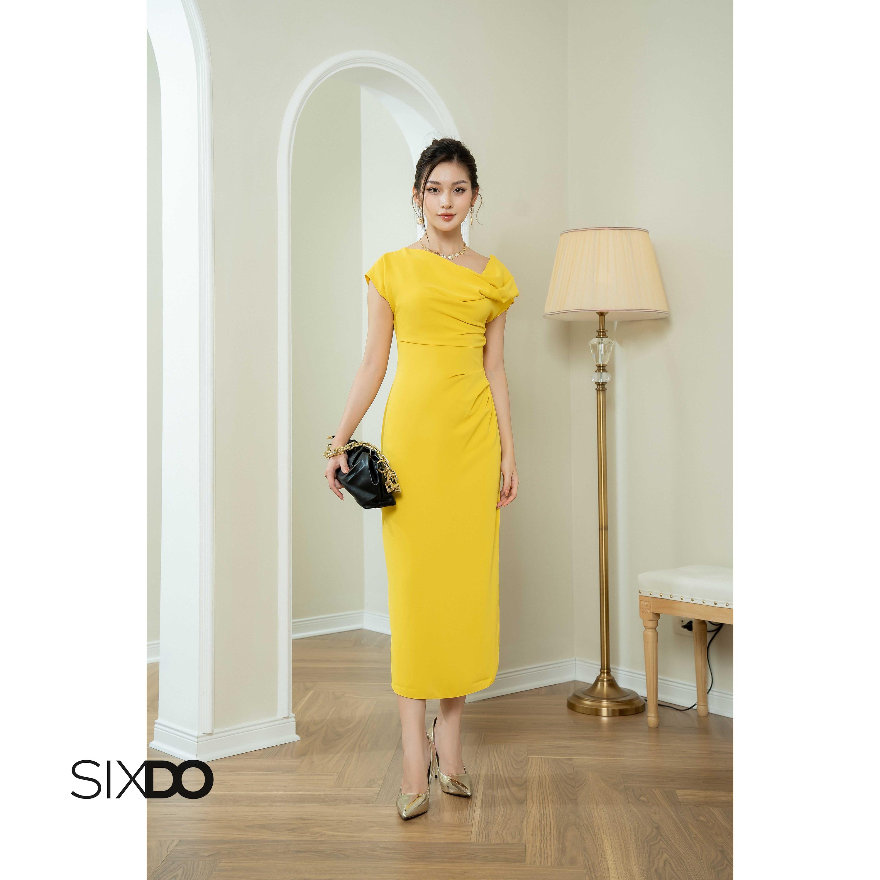 Đầm lụa cổ thuyền sixdo
