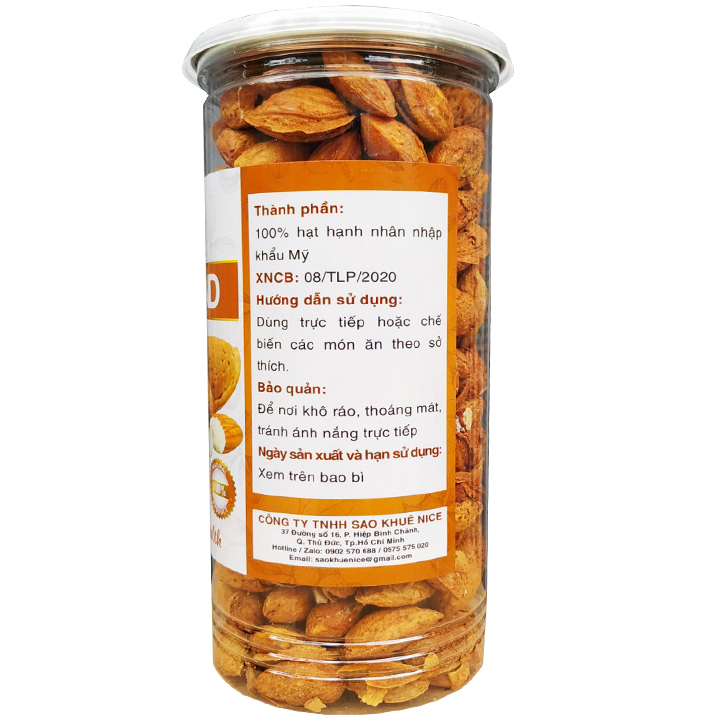 [HCM]HẠNH NHÂN RANG BƠ MỎNG VỎ THƯỢNG HẠNG